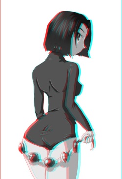 Anaglyph 3D Girls - Teen Titans page 5