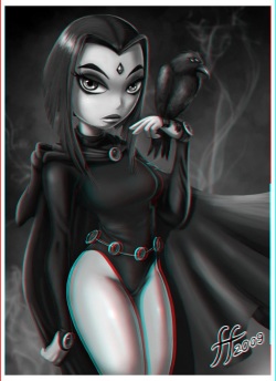 Anaglyph 3D Girls - Teen Titans page 7