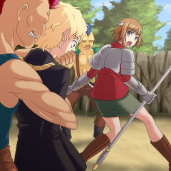 [Golden Fever] Goei Kishi wa Hisokani Shitau Omo no Mae de... page 3