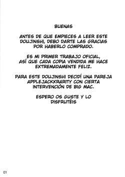 (Kansai Kemoket 2) [Night Springs (Aru Urara)] Keuna Ringo de Koucha o Ireru niwa? (My Little Pony: Friendship Is Magic) [Spanish] [LKNOFansub] page 2