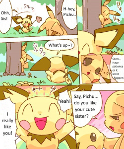 Pikachu Kiss Pichu