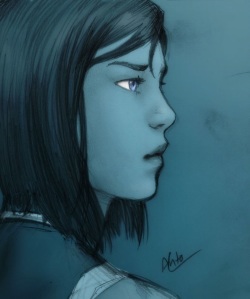 Korra & Asami drawings